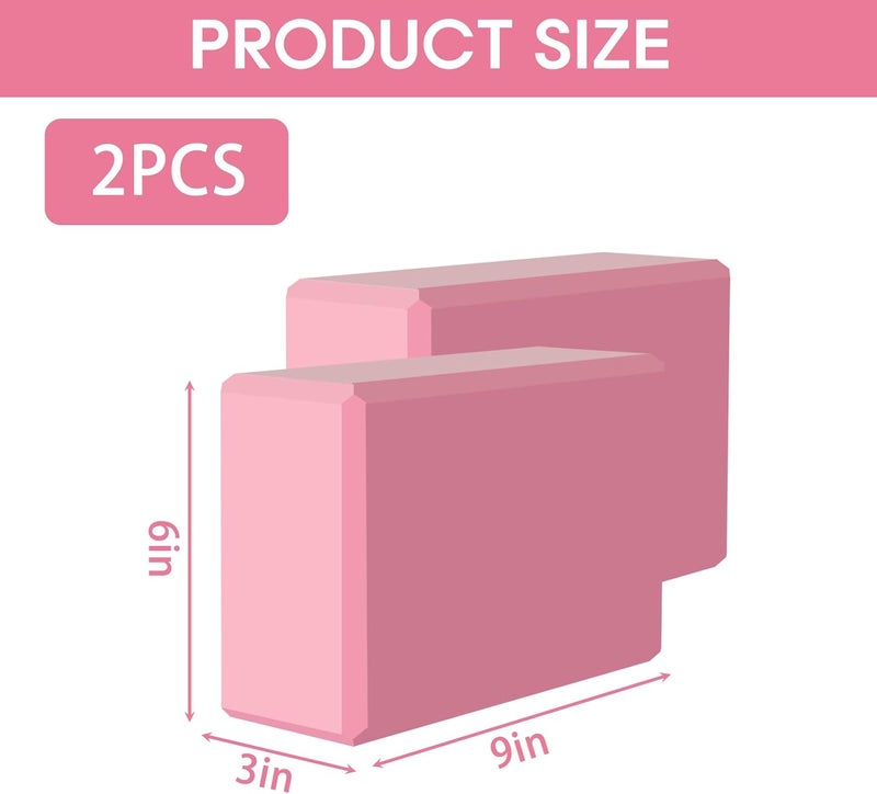MBKHFLL Yoga Block - Supportive Latex-Free Eva Foam - Soft Non-Slip Surface with Beveled Edges for Yoga, Pilates, Meditation - Yoga Accessories for Stability, Balance, Deepen Stretches - Image 2